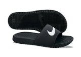 Nike Men's Benassi Swoosh Slide Sandal (11 D(M) US, Black)