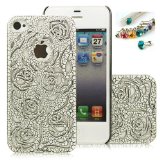 Cocoz®2013 Romantic Rose Pattern Carved Palace Fashion Design Hard Case Cover Skin Protector for Iphone 4 4s Iphone4 At & T Sprint Verizon Retail Packing Pc -H011