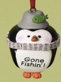 Roman Fishing or Golf Penguin Bell Ornament (fishing)