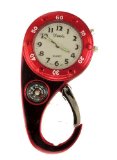 Clip on Watch Bag Pocket Watch W/compass & Back Light- Red